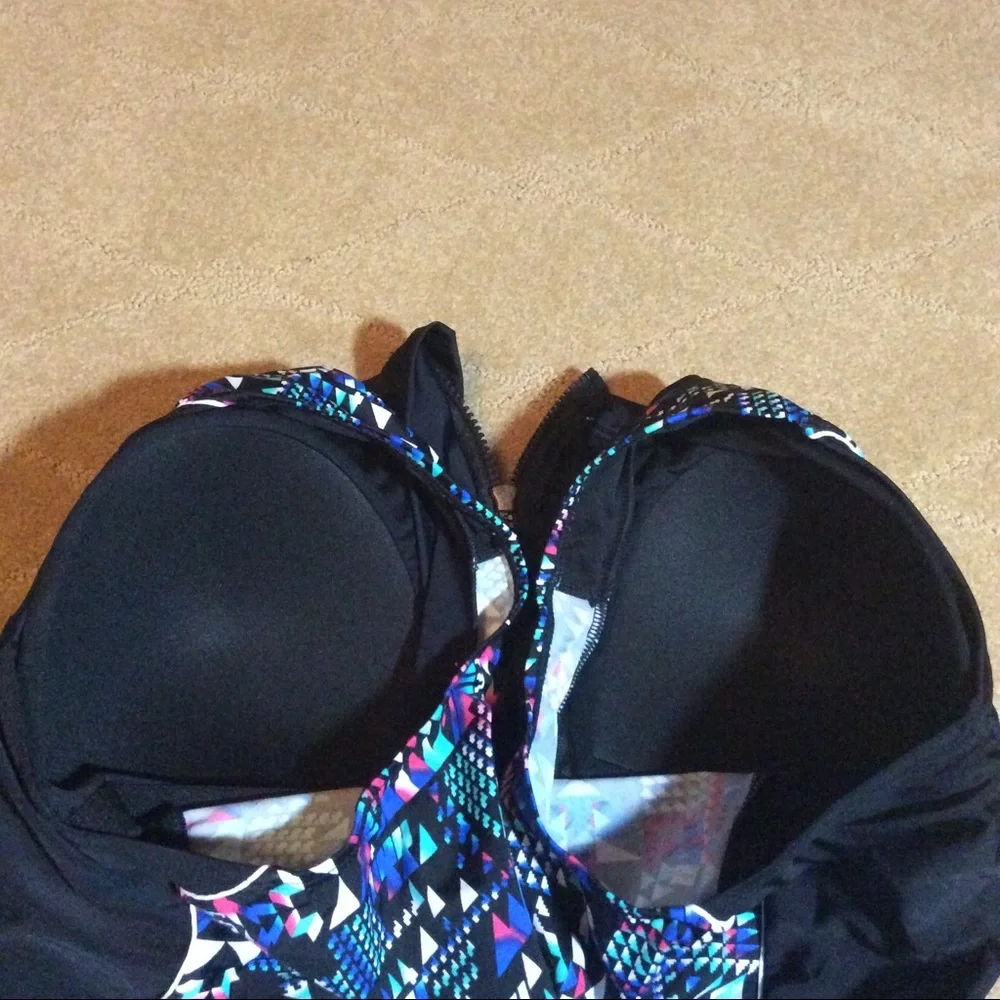 NWOT 2-Piece Zippered Tankini and Skirt, 2XL - Picture 9 of 10